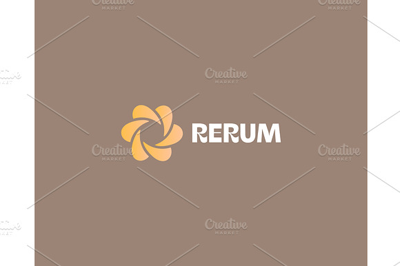 A Vortex Logo. Flower Vector Icon