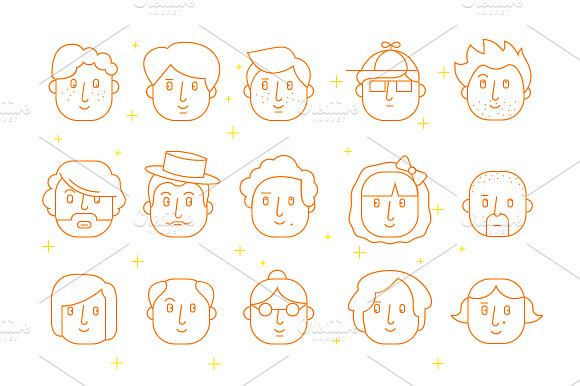 Line People Icons