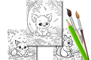 Fall Coloring Pages for Kids, a Seasonal Illustration by Design Zone (Thumbnail 6 of 7)
