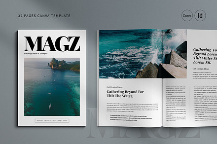 Canva Magazine Template, a Magazine Template by creathrivestudio