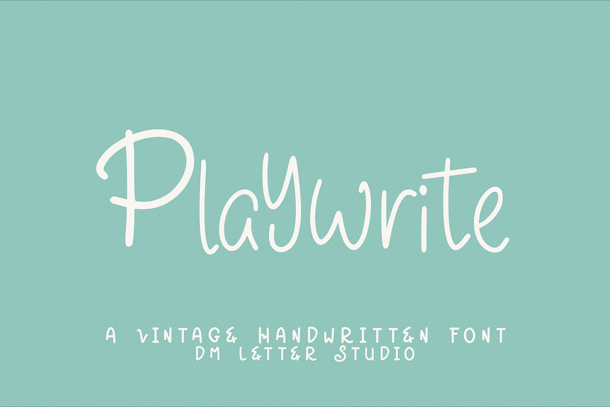 Playwrite, a Handwritten Font by Dm Studio (Photo 1 of 9)