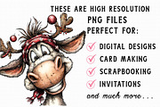 Funny Christmas Horses Clipart, an Illustration by Libby Wishes (Thumbnail 5 of 7)