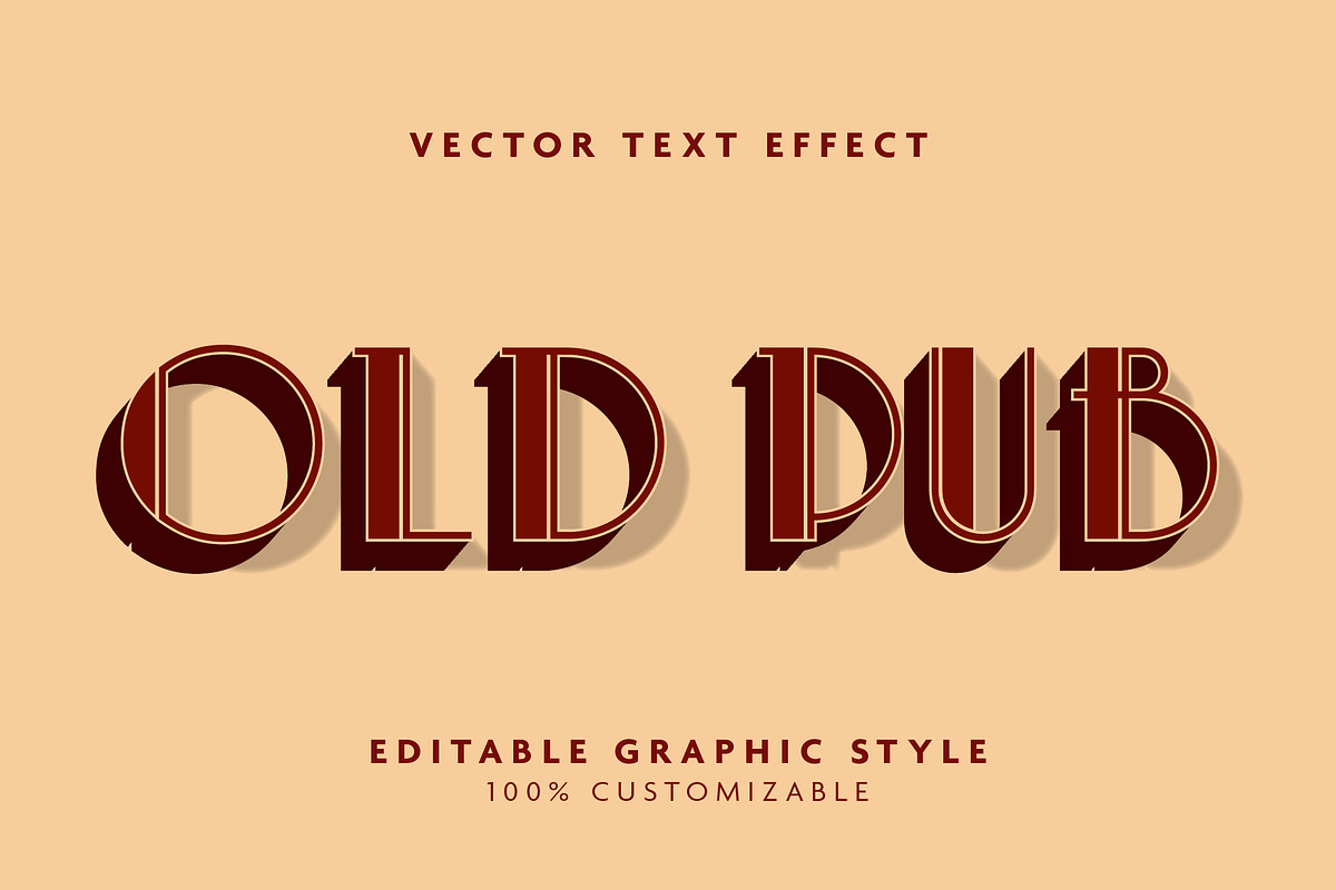 Vintage Art Deco Shadow Text Effect