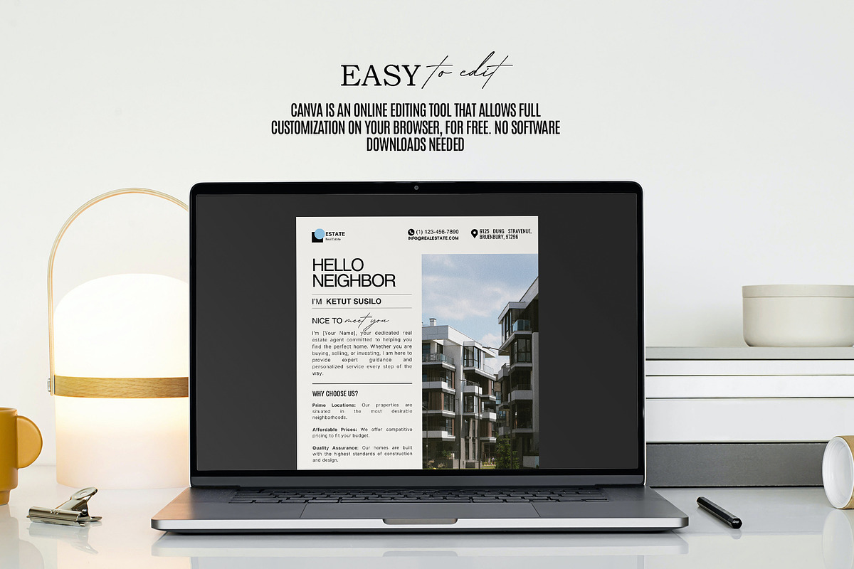 Real Estate Agent Intro letter, a Flyer Template by Prapti Design (Photo 9 of 10)