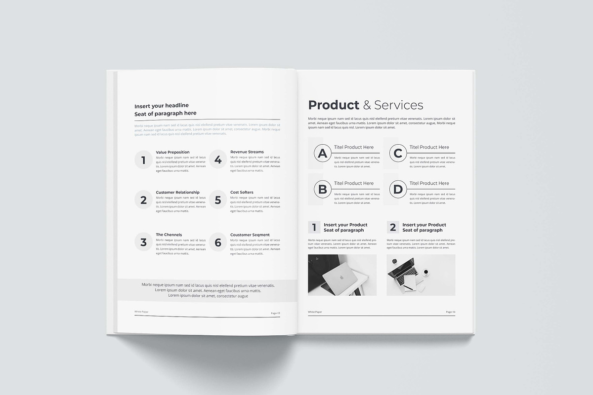 White Paper | MS Word & Canva, a Brochure Template by obayes (Photo 13 of 17)