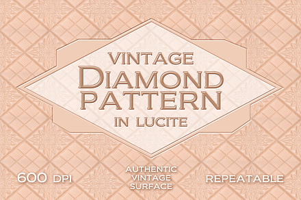 Vintage diamond pattern in lucite