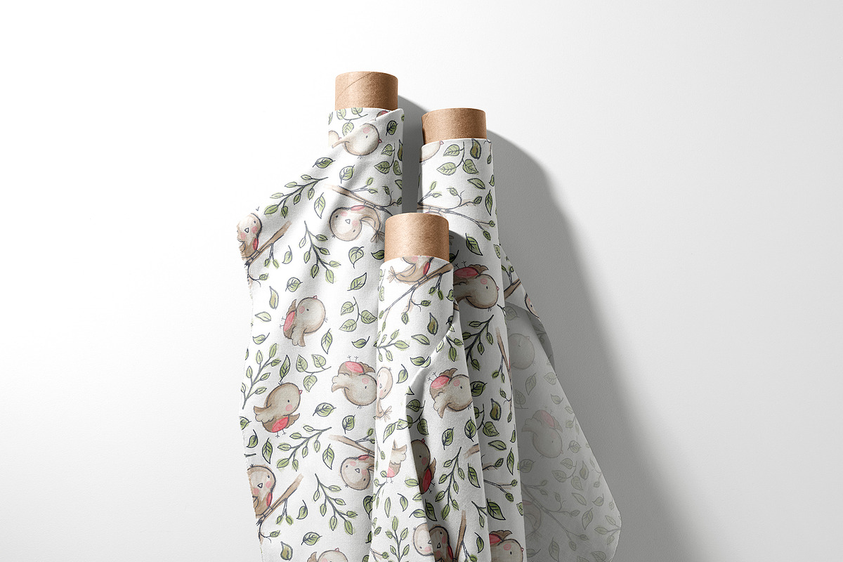 Woodland Birds Pattern, a Pattern Graphic by StudioGlouna (Photo 3 of 4)