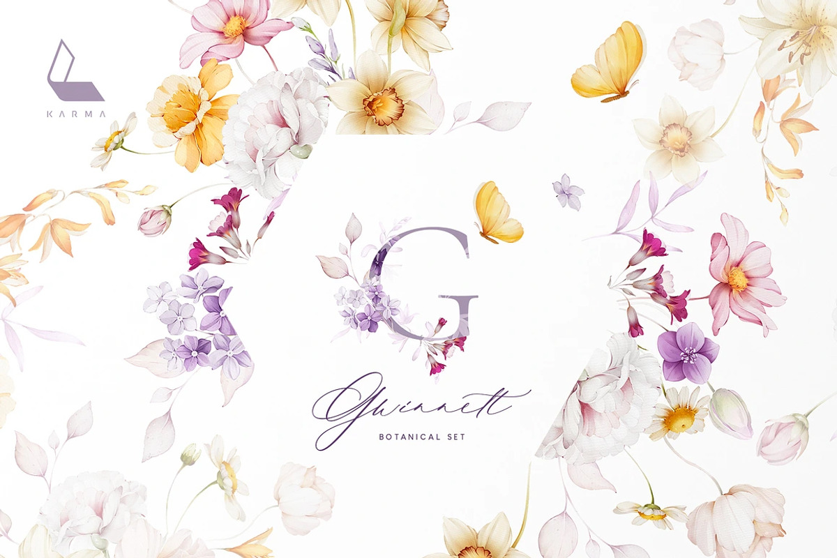 Botanical Watercolor Bundle | 4-in-1, an Illustration by Karma (Photo 7 of 20)