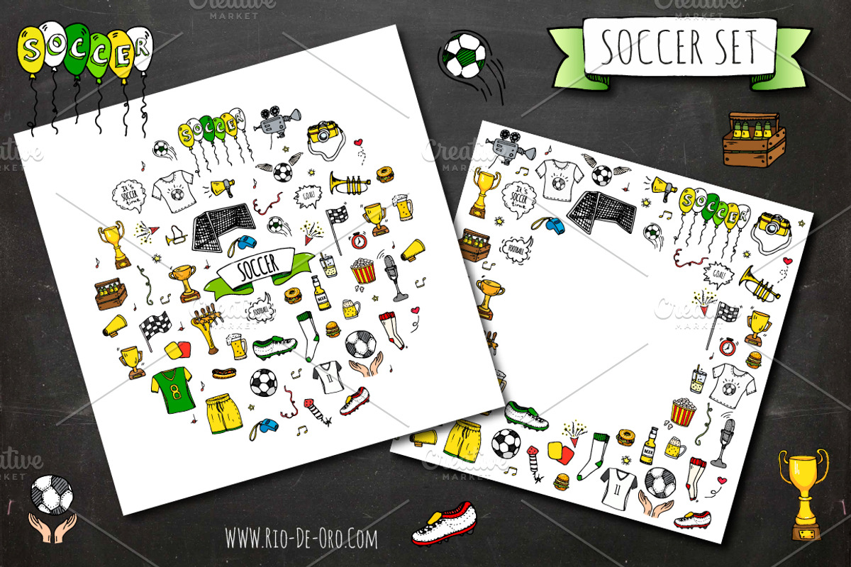 57 SOCCER color hand drawn symbols!, a Graphic by Natasha-Pankina.com (Photo 3 of 7)