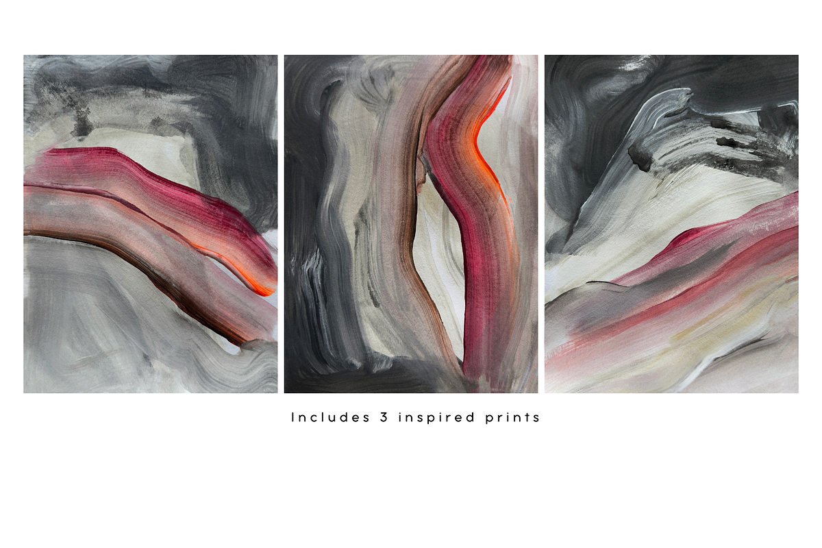 PINK AND GREY ABSTRACT ART, an Illustration by identity.ART (Photo 3 of 6)