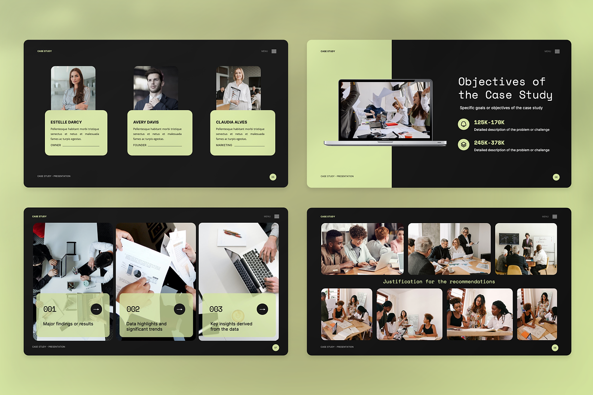 Case Study Presentation Powerpoint, a Presentation Template by SquidPixey