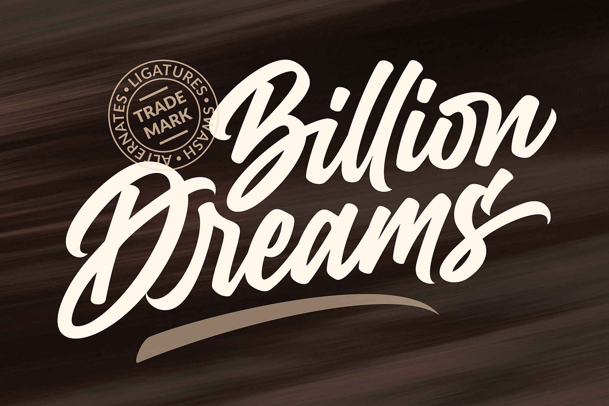 SALE! Billion Dreams / Urban Font, a Script Font by Subectype Studio (Photo 1 of 11)
