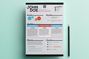 Simple Creative Resume, a Stationery Template by CREATIVE DUDE (Thumbnail 2 of 6)