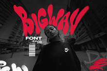 BIGWAV Font + 8 PSD Lettering Effect