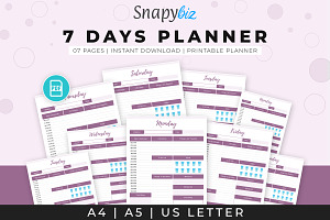 Printable 7 Day Planner