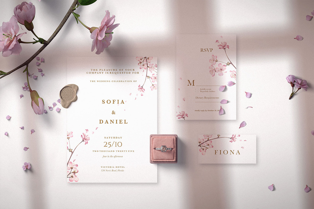 Sakura (Wedding Suite), an Invitation Template by EvitePapery (Photo 2 of 7)