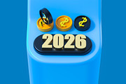 New Year 2026 3D Icon Pack, an Object Illustration by pixelmock (Thumbnail 5 of 13)