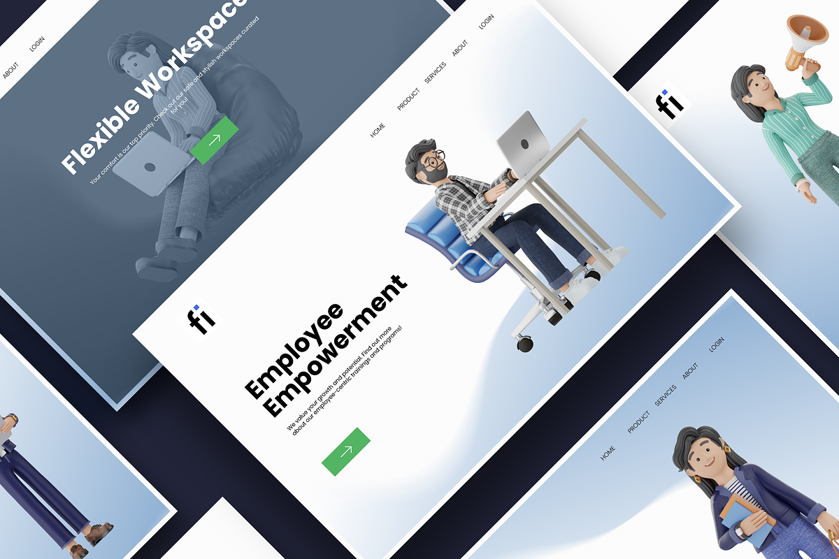 3D Illustration Business Characters, a Characters & Person 3D Model by Flat Icons (Photo 6 of 8)