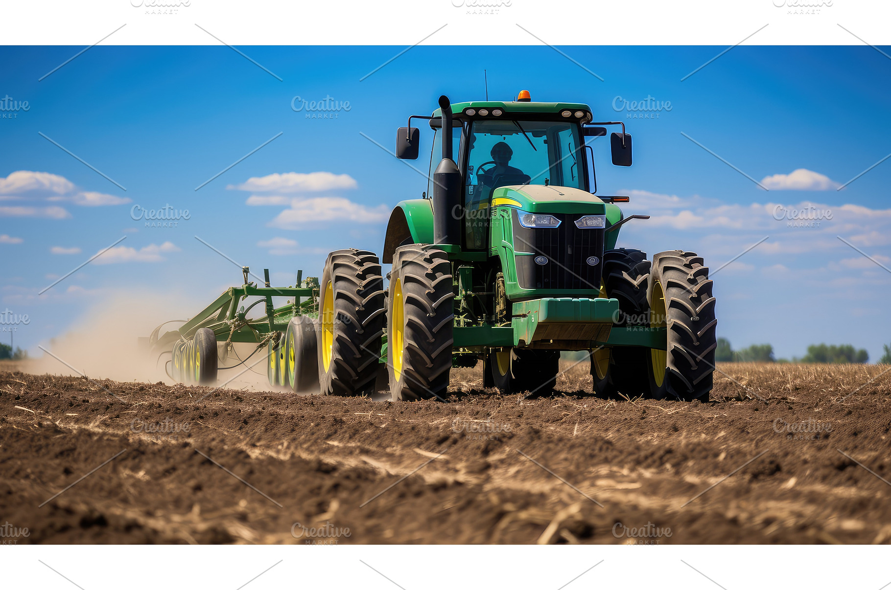 farming corn planter ai generated, an Industrial Photo by pikepicture