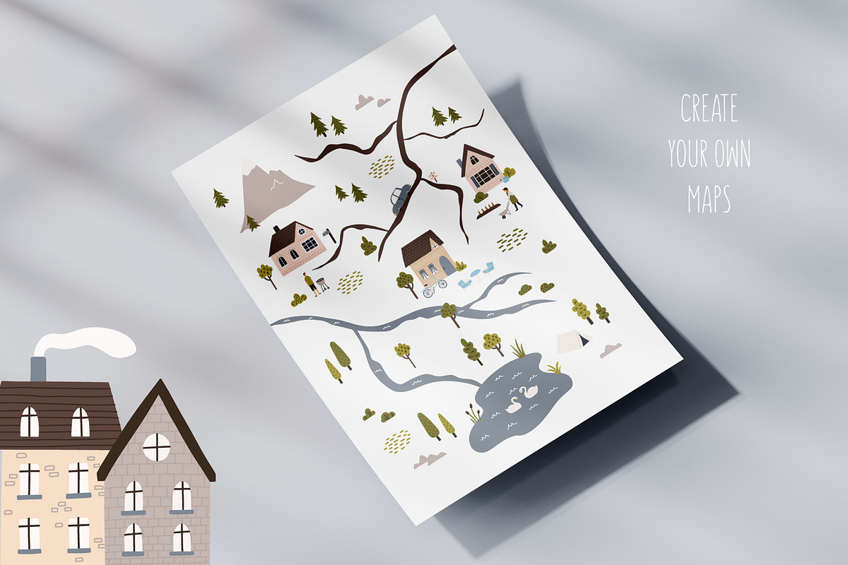 Seasons Landcape & Map Creator, an Object Graphic by MaNechaeva (Photo 8 of 11)