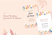 Floral Wedding Invitation Template V, a Flyer Template by AM studio (Thumbnail 1 of 2)
