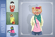 Animal Hipster 01, an Animal Illustration by Rosa Puchalt (Thumbnail 2 of 5)