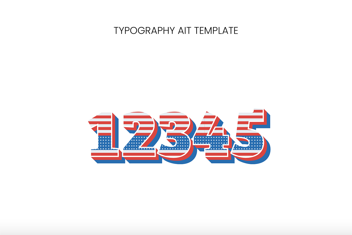 USA Flag Layered Text Effect preview 2