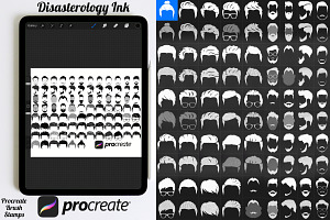 Mens Heads, Hair & Beards Set 2