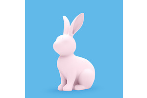 3d decorative rabbits for Easter, an Animal Illustration by ModVector
