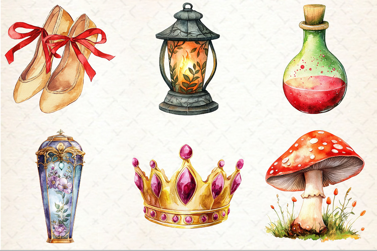 Watercolor Snow White Clipart, an Illustration by Rose Art (Photo 3 of 7)