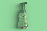Foaming Cosmetic Bottle Mockup, a Cups & Container Mockup by Digitalphaser (Thumbnail 5 of 8)