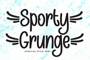 Sporty Grunge | Script Font, a Script Font by Scratchones (Thumbnail 1 of 9)