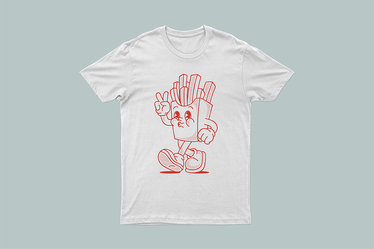 French Fries Cartoon Character, a Food Illustration by ™Creasi (Photo 6 of 6)