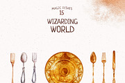 Wizarding World Watercolor set, a Decorative Illustration by Yakovleva Margarita (Thumbnail 18 of 20)