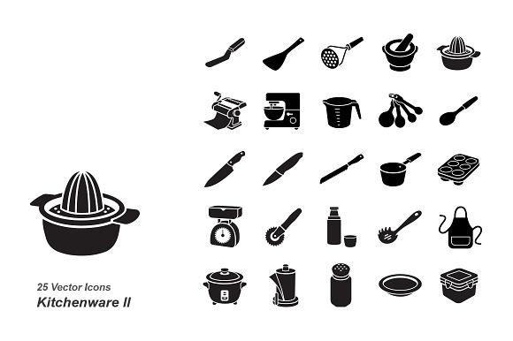 Kitchenware Ii Vector Icons