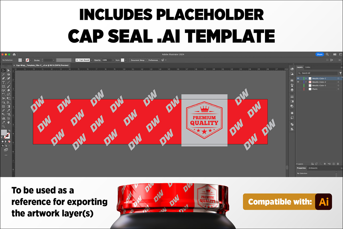 2lb Whey Protein Jar Mockup C1-Pro, a Packaging Mockup by Design Warlord (Photo 8 of 16)