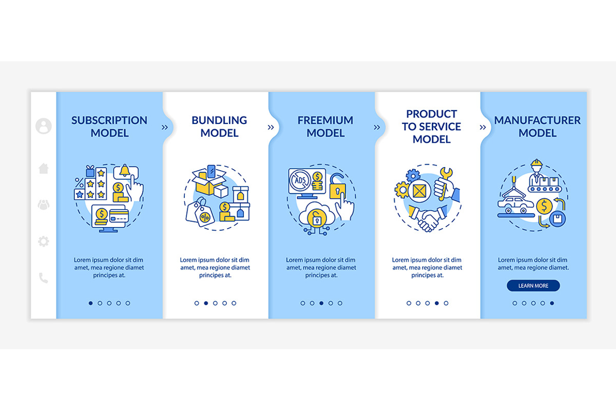 Business model types vector template, a Templates & Theme by IMG Visuals