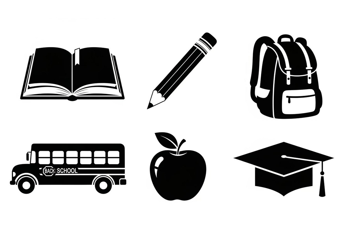 Back To School Silhouette Bundle, an Illustration by Designer_Momina (Photo 16 of 51)