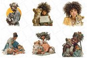 Juneteenth Clipart Black Woman Lion, an Illustration by DreamPrint404 (Thumbnail 5 of 5)