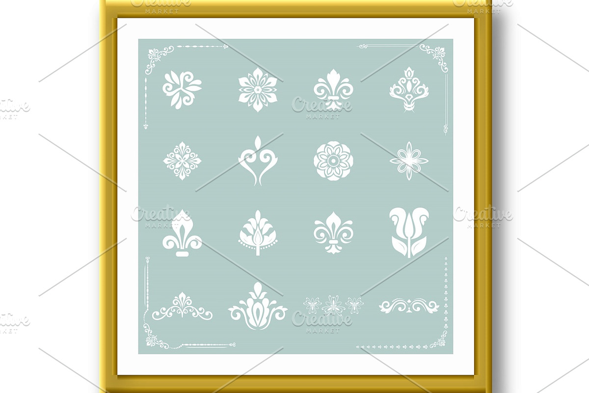 Set of Vector White Patterns, a Decorative Illustration by FineArtStudio (Photo 2 of 3)