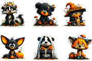 Creepy Cute Woodland Animals, a Seasonal Illustration by CreationArt (Thumbnail 3 of 5)