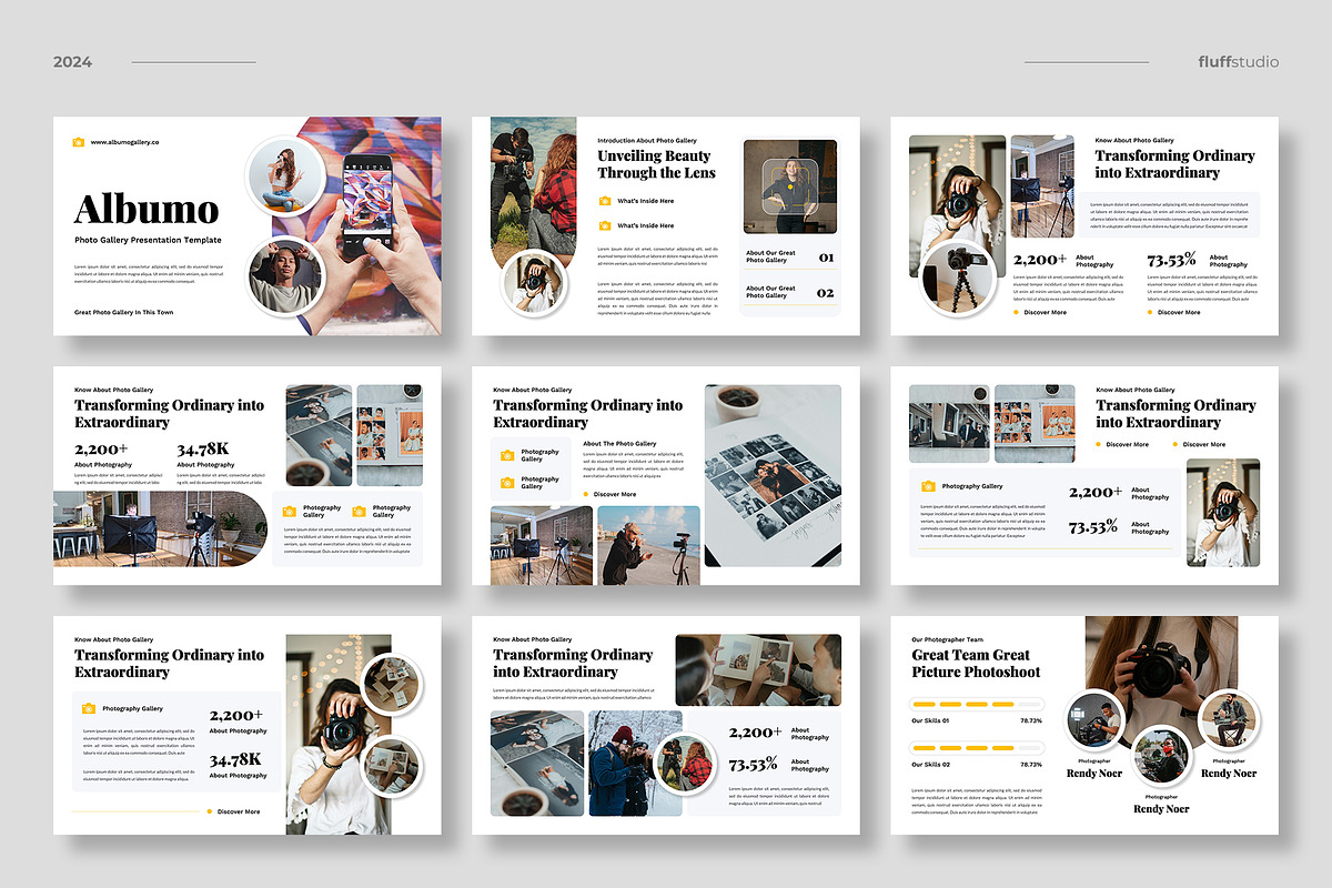 Photography Gallery Keynote Template, a Presentation Template by fluffstudio (Photo 2 of 4)