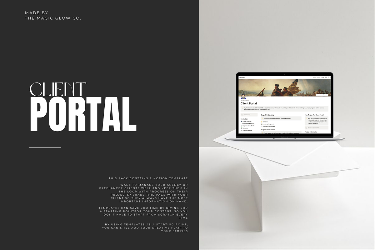Notion Client Portal, a Presentation Template by The Magic Glow Co. (Photo 1 of 3)