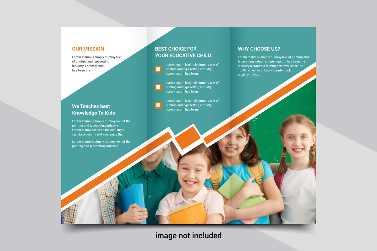 School admission trifold brochure, a Brochure Template by Limino™ Studio (Photo 2 of 2)