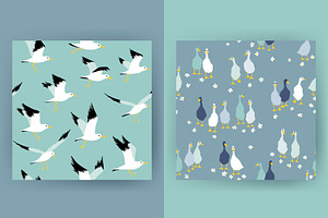 Seamless Patterns With Birds