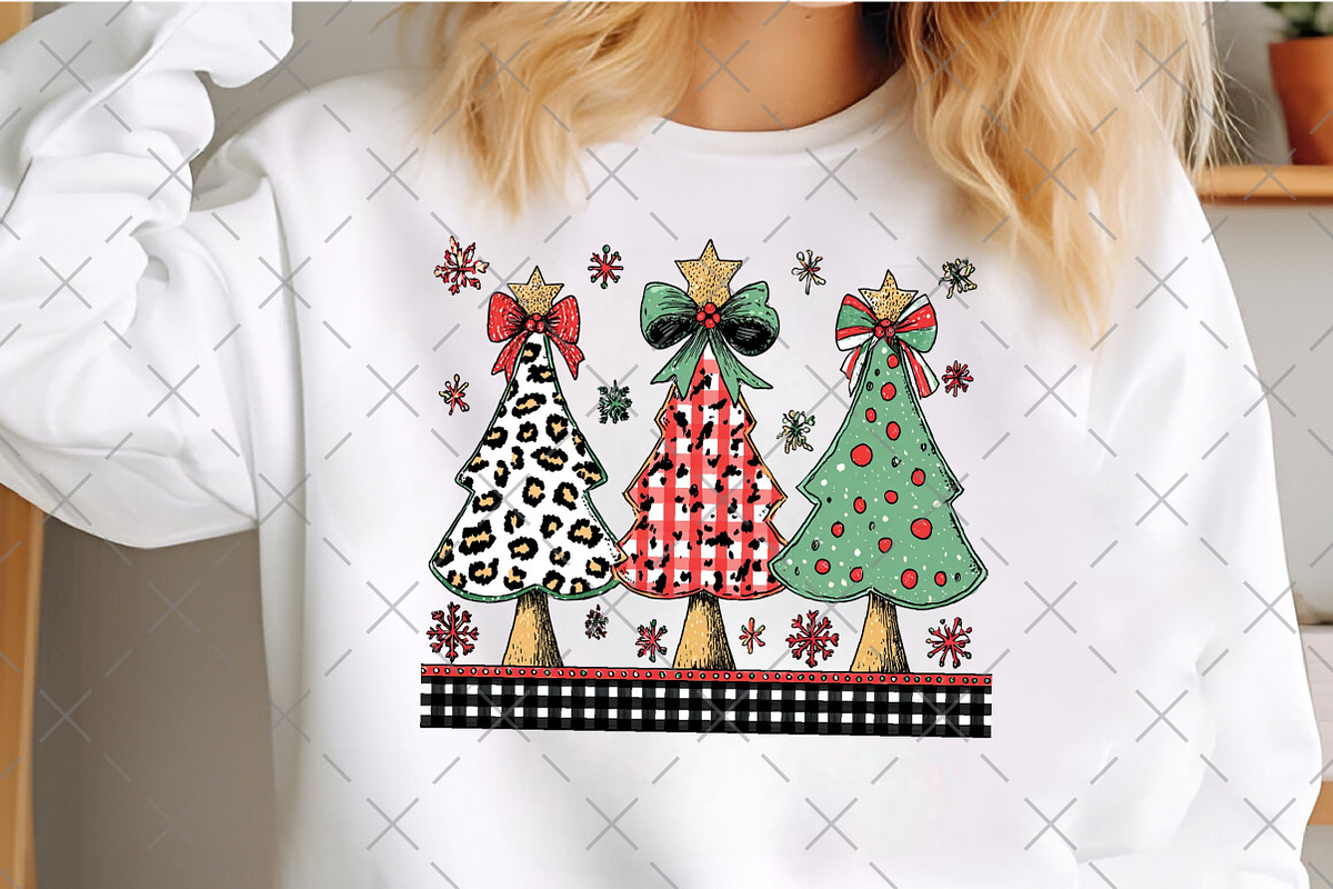 Colorful Coquette Christmas Tree Png, an Illustration by Craft Nest (Photo 3 of 6)