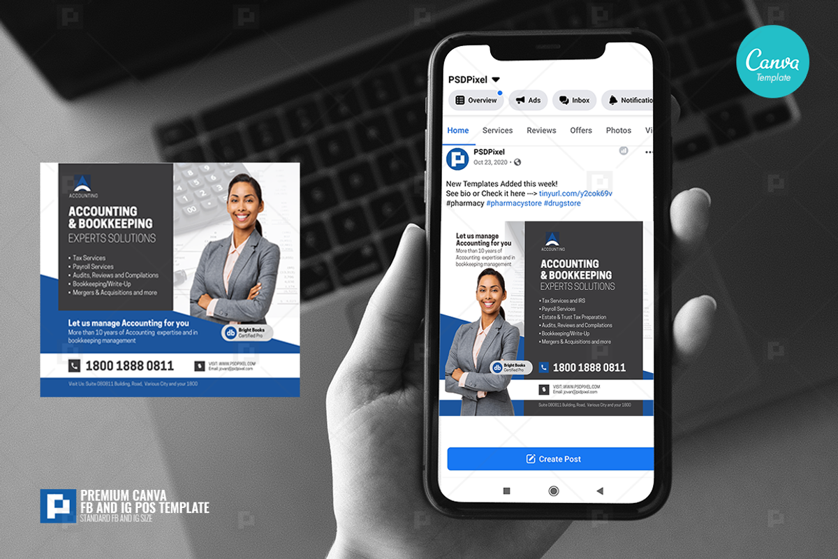 Accounting Company Services Posting, a Social Media Template by PSDPixel (Photo 3 of 4)