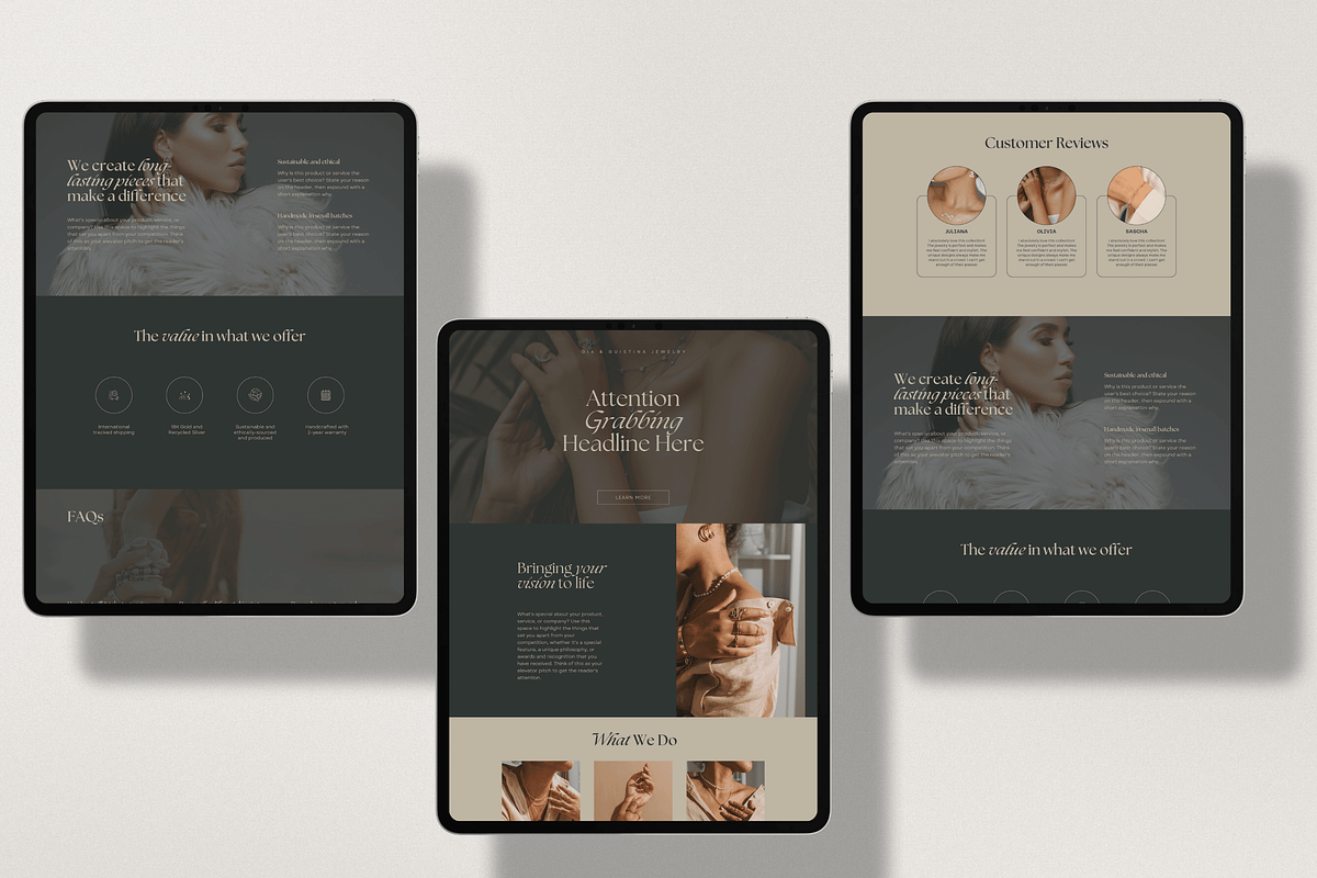 Canva Website Template, a Websites & App Template by Asha Glenn Design Studio (Photo 8 of 9)
