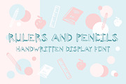 Rulers and Pencils Font, a Font by M.C. Iglesias (Thumbnail 1 of 10)