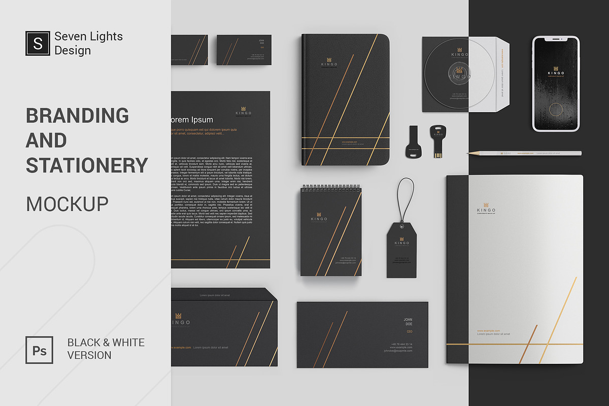 Branding and stationery Mockup #1, a Books & Magazine Mockup by Seven Lights (Photo 1 of 6)